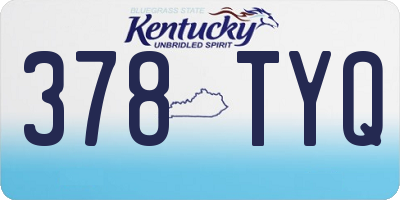 KY license plate 378TYQ