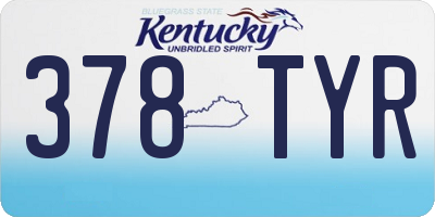 KY license plate 378TYR
