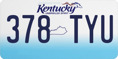 KY license plate 378TYU