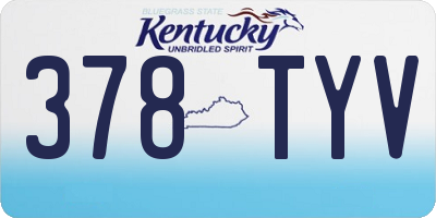 KY license plate 378TYV