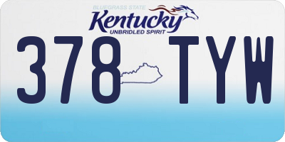 KY license plate 378TYW