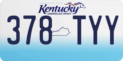 KY license plate 378TYY