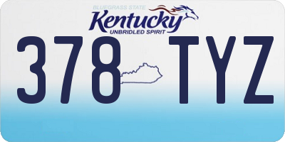 KY license plate 378TYZ