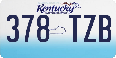 KY license plate 378TZB