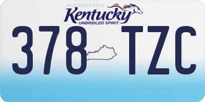 KY license plate 378TZC