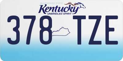 KY license plate 378TZE
