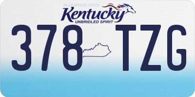 KY license plate 378TZG