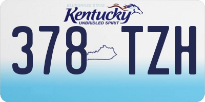 KY license plate 378TZH