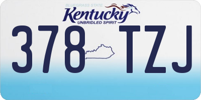 KY license plate 378TZJ