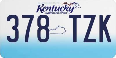 KY license plate 378TZK