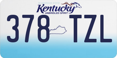 KY license plate 378TZL