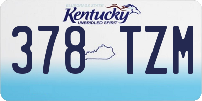 KY license plate 378TZM