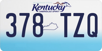 KY license plate 378TZQ