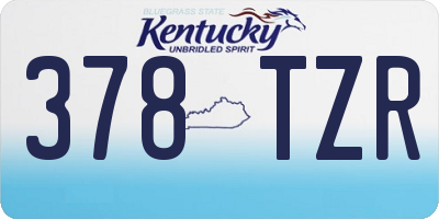 KY license plate 378TZR