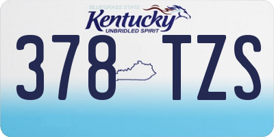 KY license plate 378TZS