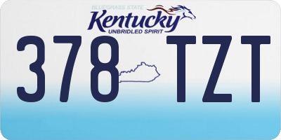 KY license plate 378TZT