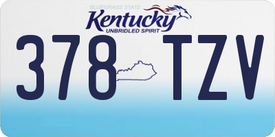 KY license plate 378TZV