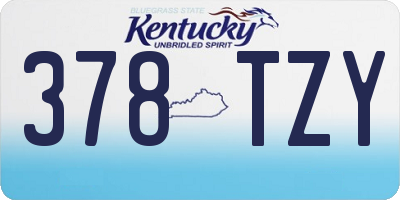 KY license plate 378TZY