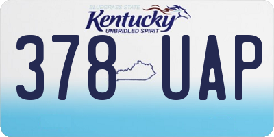 KY license plate 378UAP