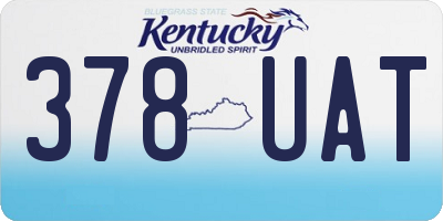 KY license plate 378UAT