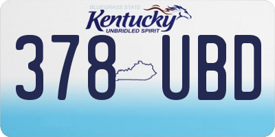 KY license plate 378UBD