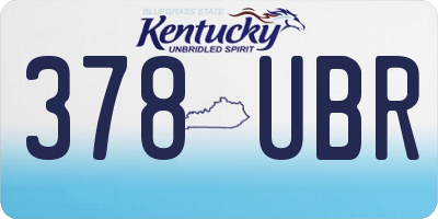 KY license plate 378UBR