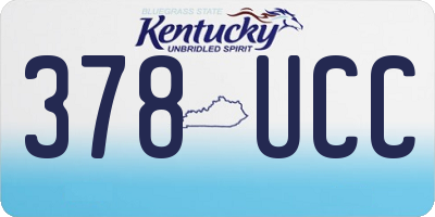 KY license plate 378UCC