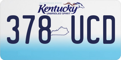 KY license plate 378UCD