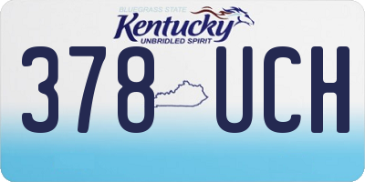 KY license plate 378UCH