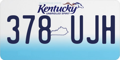 KY license plate 378UJH