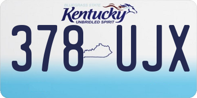 KY license plate 378UJX