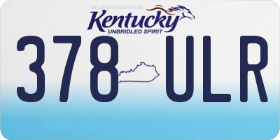 KY license plate 378ULR
