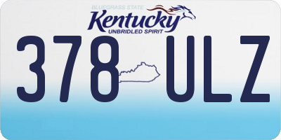 KY license plate 378ULZ