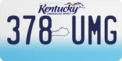 KY license plate 378UMG