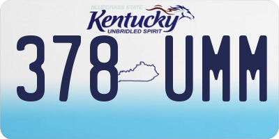 KY license plate 378UMM