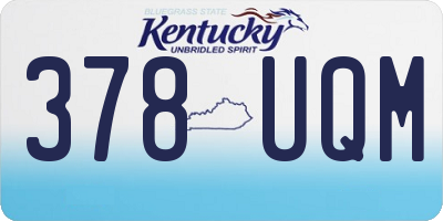 KY license plate 378UQM
