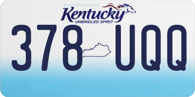 KY license plate 378UQQ