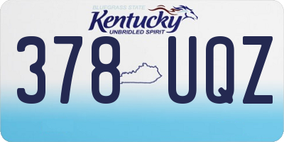 KY license plate 378UQZ