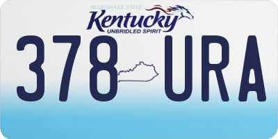 KY license plate 378URA