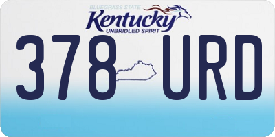 KY license plate 378URD