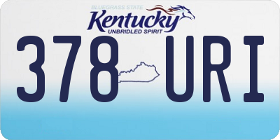 KY license plate 378URI