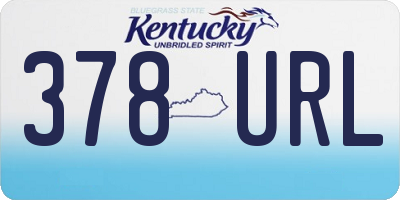 KY license plate 378URL