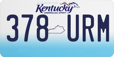 KY license plate 378URM