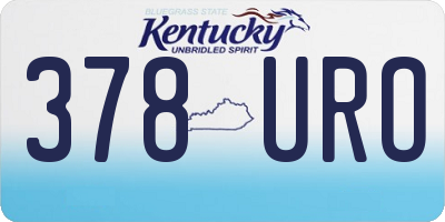 KY license plate 378URO