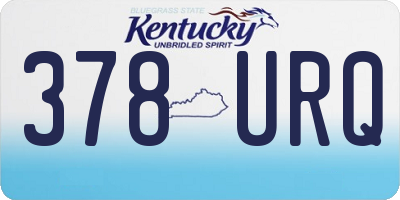 KY license plate 378URQ