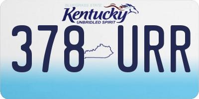 KY license plate 378URR