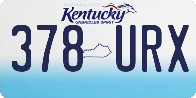 KY license plate 378URX
