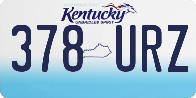 KY license plate 378URZ