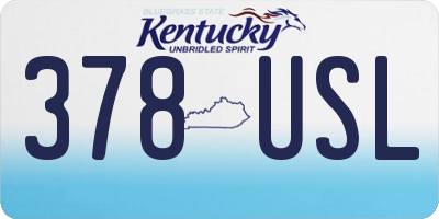 KY license plate 378USL