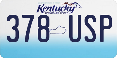 KY license plate 378USP